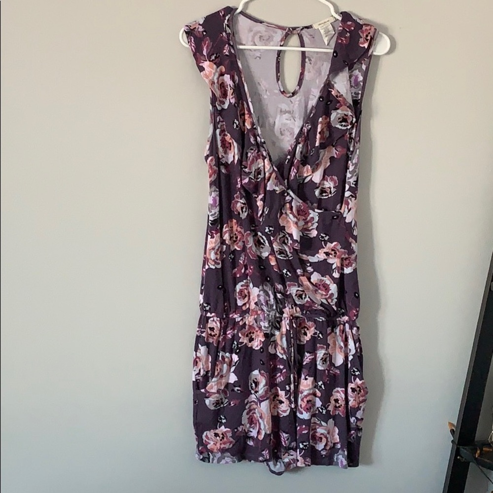 12pm by Mon Ami purple floral romper. Large